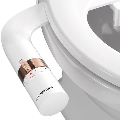 Bidet Attachment for Toilet Seat Sprayer - Non Electric Dual Nozzle with Cold Water - Self Cleaning Toilets Bathroom Spray for Butt Wash - Easy Slim Adjustable Pressure Control Rv Bidets Gifts - color: Rose Gold
