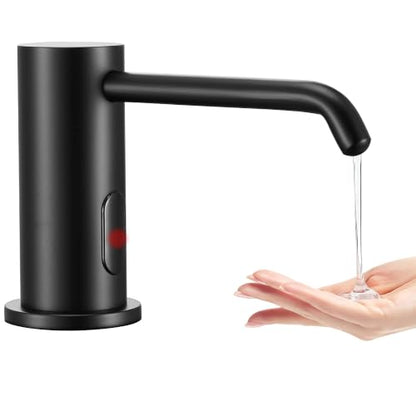 Automatic Soap Dispenser Touchless Infrared Sensor Electric Soap Dispenser | Built In Sink Liquid Dispenser Suitable For Home And Commercial Daily Use Equipped With Bottle and Pump 33.81oz/1000ml, Black - color: Liquid-black