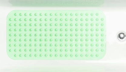 Large Non-Slip Bathtub & Shower Mat 31 inch x16 inch (Smooth/Non-Textured Tubs Only) Safe, Clean, Machine-Washable, Superior Grip&Drainage, Vinyl, Transparent Light Green, Medium - color: Transparent Light Green, size: Large (31"x16")