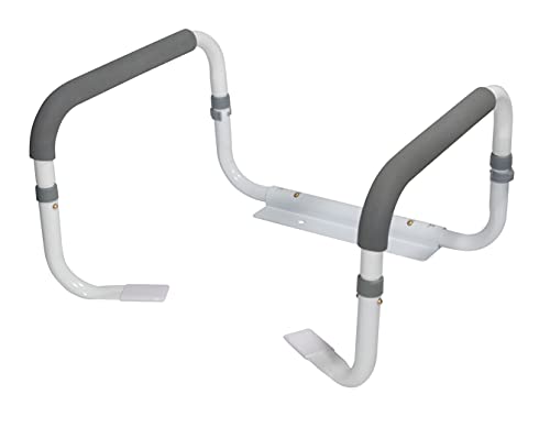 Drive Medical RTL12087 Bathroom Grab Bar for Toilets, White (Pack of 2) - size: 1 Count (Pack of 2)
