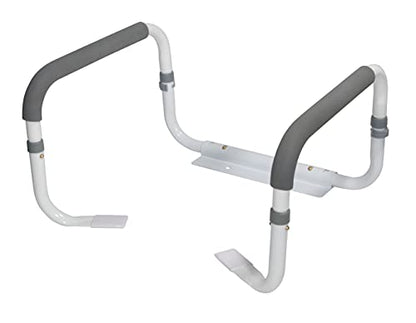 Drive Medical RTL12087 Bathroom Grab Bar for Toilets, White (Pack of 2) - size: 1 Count (Pack of 2)