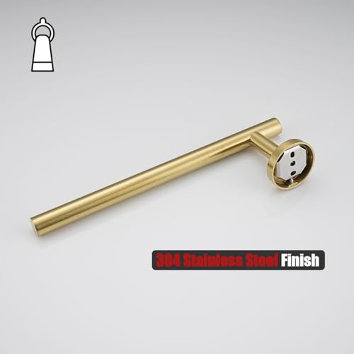JQK Hand Towel Bar Gold, 10 Inch Thicken 0.8mm 304 Stainless Steel Bathroom Hand Towel Holder, 9 Inch Useable Length Wall Mount, Brushed Gold, THH110L9-BG - color: Brushed Gold