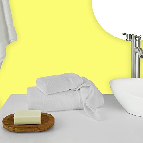 Chakir Turkish Linens Personalized 3 Piece Towel Set, 100% Cotton Luxury Turkish Towels for Bathroom, Soft Absorbent Towel Set with Bath Towel Hand Towel and Washcloth, White - color: White