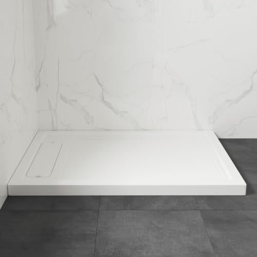 OVE Decors 54x36" Shower Base, White - size: 54 x 36, style: Side Drain