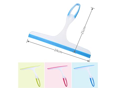 3pcs Silicone Shower Squeegee for Glass Doors & Tiles - Handheld Bathroom and Window Cleaner, Household Shower Squeegee for Tile Shower Walls