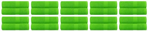 BY LORA 20-Pack Oversized Bath Sheets, Terry Cotton Hotel Large Towels, Lime Green - color: Lime, size: Bath Sheet 20-Pack