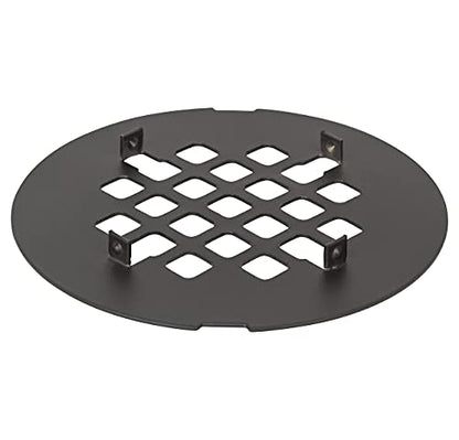 4 ¼” Oil Rubbed Bronze Snap-in Shower Drain Cover - Solid Brass Construction - 4.25" OD Shower Drain Strainer - Easy Install - Premium Round Shower Drain Cover - Bronze Replacement Grate - color: Oil-rubbed Bronze
