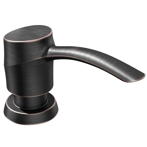 Kitchen Sink Soap Dispenser，Oil Rubbed Bronze Built-in Dispenser, ABS Dispenser Pump with 17 oz PET Bottle, Refill from Top - color: Oil Rubbed Bronze, style: 17oz Bottle