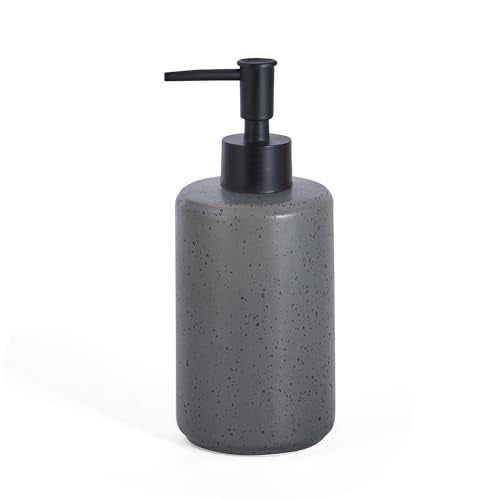 Bathroom Hand Soap Dispenser, 14oz Speckled Dish Soap Dispenser for Kitchen, Ceramic Liquid Soap Pump Bottle for Shampoo, Lotion, Conditioner, Modern Farmhouse Bathroom Decor - color: Speckled-gray