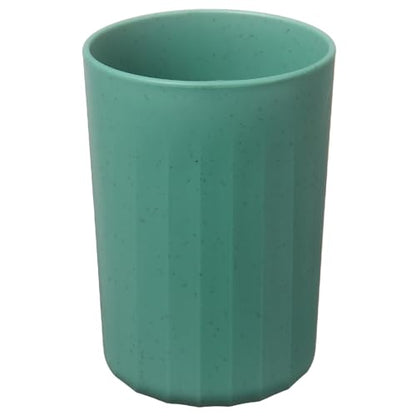 uxcell 1 Pcs Simple Toothbrush Cup, 2.8 x 2.8 x 3.9 Inch Bathroom Tumbler Reusable Plastic Cup Set for Storing Toothpaste Toothbrushes Combs Water Beverages, Dark Green - color: Dark Green