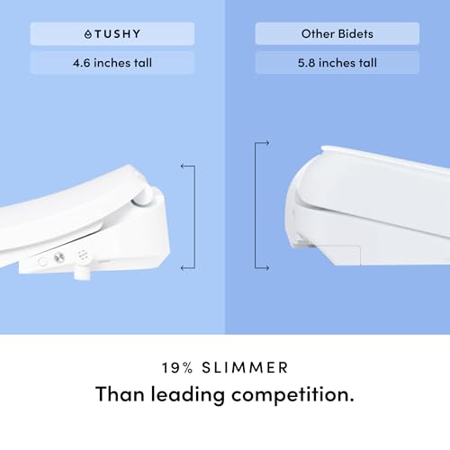 TUSHY Cloud+ Electric Bidet Toilet Seat with Remote, Heated, Elongated | Personal Settings, Instant Warm Water, Air Dryer, Automatic Deodorizer, Night Light, Soft-Close Lid, GFCI Outlet Required - style: Cloud+ Elongated w/Remote