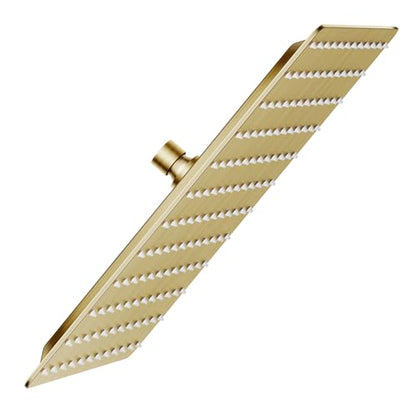 VBFF-Shower Head,rain shower head, 12 inch- Square Shower Head, 1.8 GPM Flow Rate, rainfall showerhead,VBFF09 (Brushed Gold) - color: Brushed Gold, size: 12 Inch