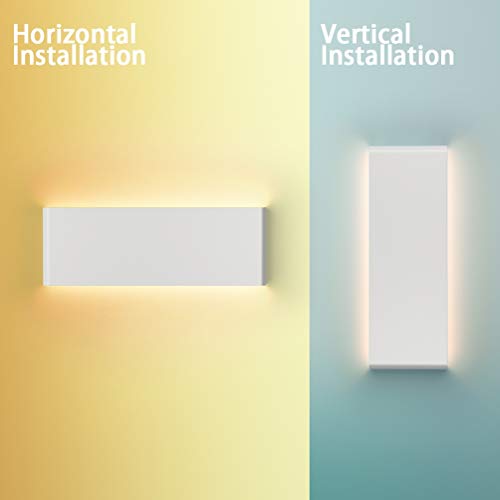 Aipsun 15.75in Matte White Modern Vanity Light Up and Down LED Vanity Light for Bathroom Wall Lighting Fixtures (Warm Light 3000K) - color: White, size: 15.8 inch, style: 3000K