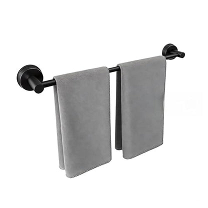 Towel Racks for Bathroom Suction Cup Towel Bar 14.6-24in Adjustable | No Drill Bathroom Towel Holder, Stainless Steel Construction, Heavy Duty Wall Mounted (Matte Black) - color: Matte Black