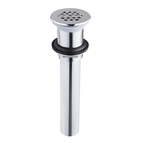 Grid Drain Strainer Assembly Without Overflow for Bathroom Sink, C.O. Plug Grid Lavatory Drain, Bathroom Sink Grid Strainer by Artiwell, Chrome Plated - color: Chrome Plated, style: Without Overflow