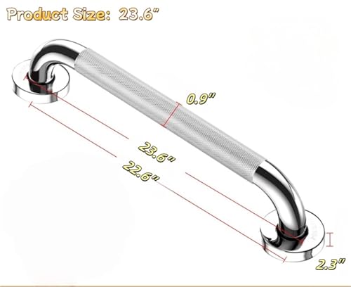Bathroom Grab Bars Stainless Steel Handrail Bathtubs and Showers Toilet Handle Safety Bathtub Anti Slip Handrail for Handicap Elderly Disabled Injury - size: 23.6inch
