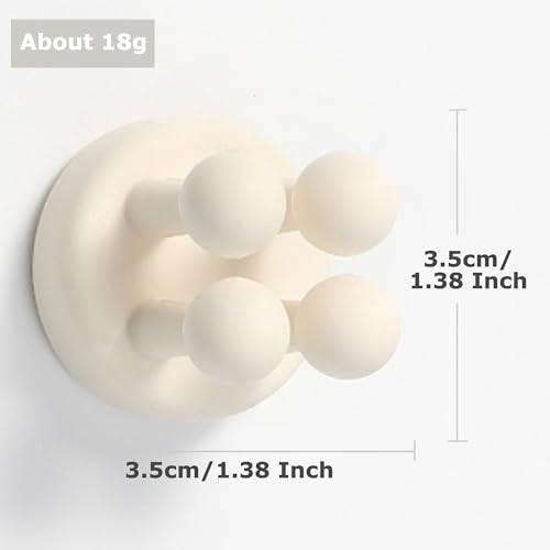 4 pcs Silicone Toothbrush Holder Multi-Function Hook Waterproof self Adhesive Single Toothbrush Hook Plug Holder for Wall for Hanging Bathroom Kitchen Living Room Office - color: White
