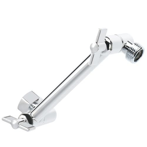 NearMoon Adjustable Shower Arm Universal Connection, Extension Arm, Adjust Angle to Upgrade Shower Experience, Easy to Install, Anti-leak (5 Inch, Chrome Finish) - color: Chrome Finish, style: 5 Inch Adjustale