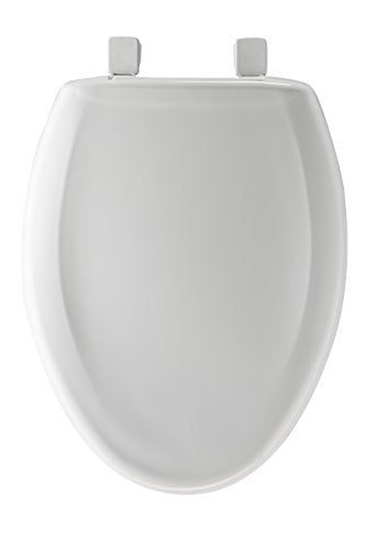 MAYFAIR Toilet Seat will Slow Close and Never Come Loose, ELONGATED, Long Lasting Plastic, White, 120SLOWE 000 - color: White, size: Elongated