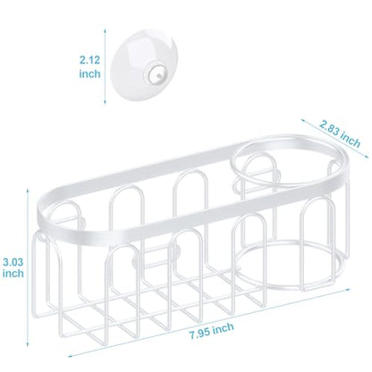 2-in-1 Sponge Holder for Kitchen Sink, Sink Caddy Kitchen Sink Organizer with 3 Suction Cups, No Drill Rustproof Sink Sponge Holder for Dish Brush, Soap & Sponge (White) - color: A Style-White