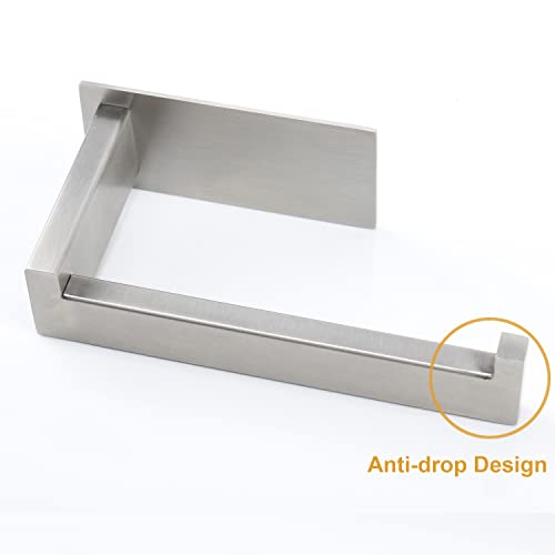 Hand Towel Holder+Toilet Paper Holder,Self Adhesive Tissue Holder Stainless Steel Rustproof Paper Roll Holder,Self Adhesive Hand Towel Ring, Thicken SUS304 Stainless Steel Hand Towel Bar.
