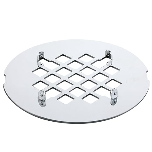 4-1/4 inches Snap-On Round Shower Drain Cover, Stainless Steel (Chrome) - color: Chrome