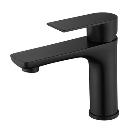 SUMERAIN Stainless Steel Bathroom Sink Faucet Lead-Free Matte Black Lavatory Faucet Single Handle | Stainless Steel, Lead-Free, Unique Flow Pattern, Water-saving, Easy DIY Install - color: Matte Black