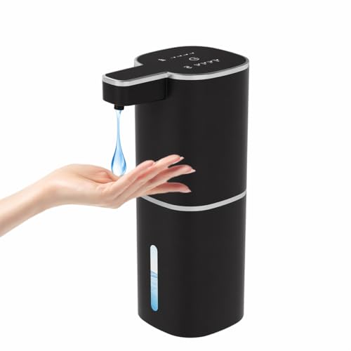 Automatic Liquid Soap Dispenser, Touchless 4 Levels (Black, Liquid) | 14.2 oz Capacity, 4 Adjustable Levels, Liquid Hand Soap Dispenser, Kitchen and Bathroom Accessory - color: Black, size: Liquid