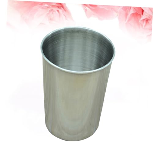 ULTECHNOVO 2pcs Stainless Steel Tumbler Cup Multi Use Bathroom Drinking Brushing Cups Silver Finish for Water Juice and More Easy to Clean - size: 6X6cm