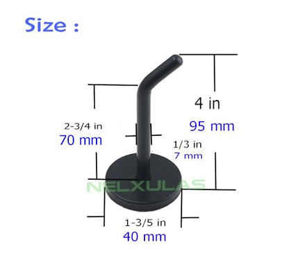 Classic Black Stainless Steel Heavy Duty Coat Hook, Durable Robe Hanger Wall Mount Hook, Perfect Touch Your Bathroom, Bedroom, Closets, Wardrobe, Kitchen (4", 4 PCS) - size: 4", 4 PCS