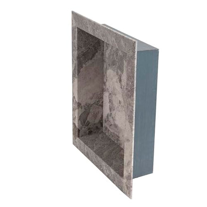 Palisade 17.5 in x 15.5 in Vinyl Shower Niche Silver Lake | Waterproof Shower Insert - color: Silver Lake