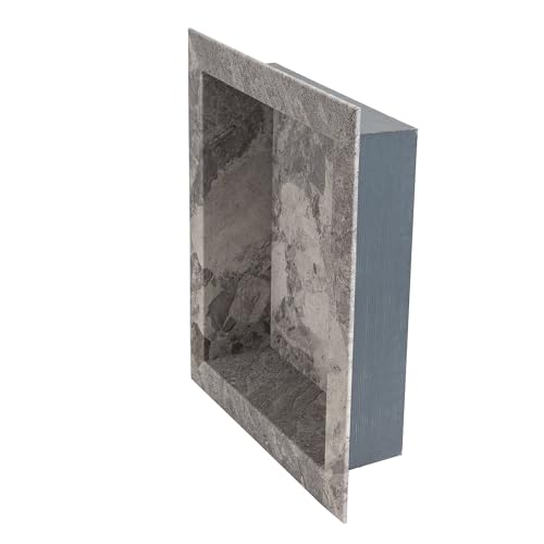 Palisade 17.5 in x 15.5 in Vinyl Shower Niche Silver Lake | Waterproof Shower Insert - color: Silver Lake