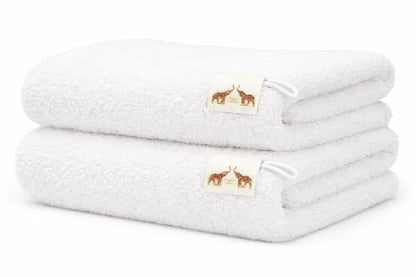 Mango Gifts 100% Cotton Hand Towels – Soft Terry Cotton with High Absorbency, Quick Dry, Lightweight and Durable, Machine Washable Towels for Bathroom, Gym and Spa, 28 x 15 Inch, Set of 2, White - color: White