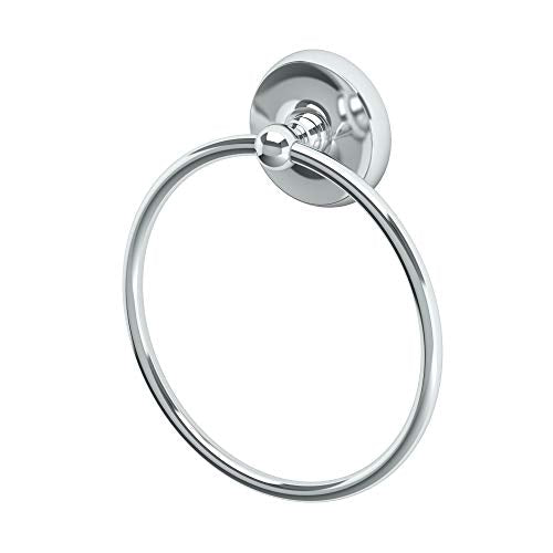 Gatco 5073 Designer II Towel Ring, Wall-Mounted Bathroom Hand Towel Ring, 6.5" Face, Chrome Finish - color: Chrome