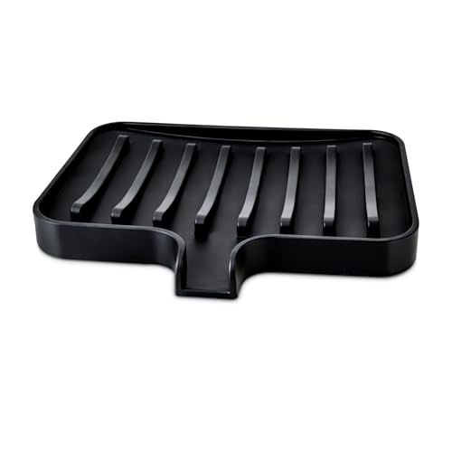 Matte Black Soap Tray- Soap Holder for Shower, Suction soap Holder, Self draining soap Dish for Shower, Black soap Dish, Saop Tray for Bathroom Sink