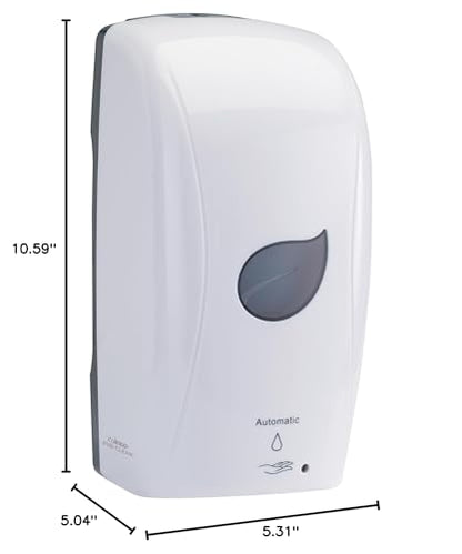 Winco 1000ml White Pur-Clean Automatic Foam Soap Dispenser | Automatic dispensing, Adjustable settings, Refillable chamber, Easy mounting - color: White, style: Auto Foam