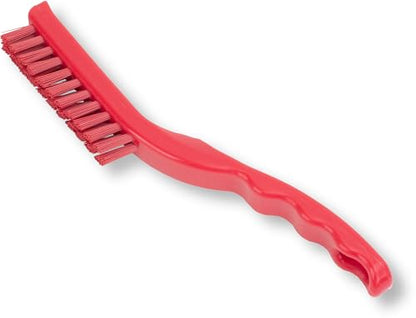 SPARTA Detail Brush Grout Brush, Crevice Brush with Hanging Hole for Bathroom, Kitchens, Countertop, Plastic, 9 Inches, Red - color: Red, size: 9 Inches