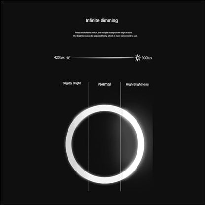 Suction Cup Magnifying Glass 10X Magnifying Mirror with Light Makeup Mirror with Lights White ABS for Bathroom, Bedroom, Hotel