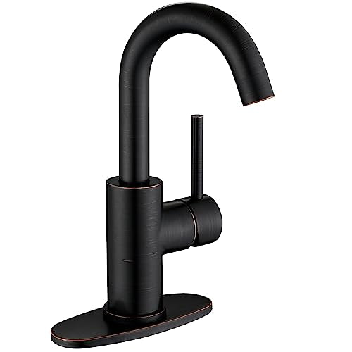 Wet Bar Sink Faucet, Lead-Free Single Handle Prep Sink Faucet, Stainless Steel Single Hole Bathroom Vanity Faucet, Oil Rubbed Bronze JU1100-ORB - color: Oil Rubbed Bronze