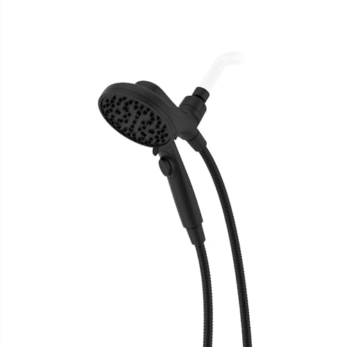 Pfister HydroFuse Handheld Shower Head, Hose Included, Magnetic Docking, 6-Function, 1.75 GPM, Spot Defense Matte Black Finish, 016WS2HFM01SDB - color: Spot Defense Matte Black, size: 1.75 GPM