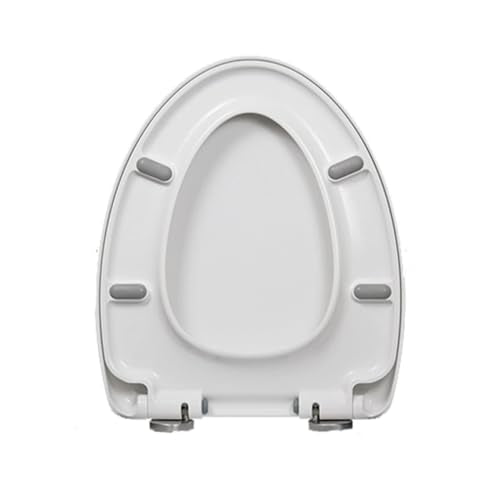 "Quick Release Toilet Seat V with Cover - Easy Clean Oval Toilet Seat with Adjustable Hinges & Soft Close Lid - Ideal for UF Toilets, Model 01c" - size: 01d