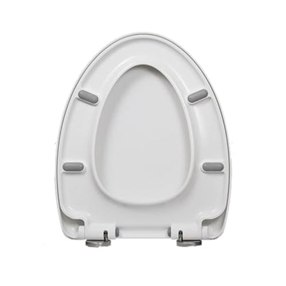 "Quick Release Toilet Seat V with Cover - Easy Clean Oval Toilet Seat with Adjustable Hinges & Soft Close Lid - Ideal for UF Toilets, Model 01c" - size: 01d