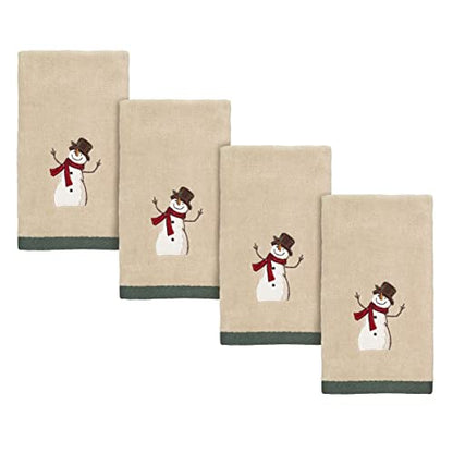 Avanti Linens - Fingertip Towel, 100% Cotton Velour, Holiday Decor, Set of Four (Friends Gather Collection) - size: Fingertip Towel