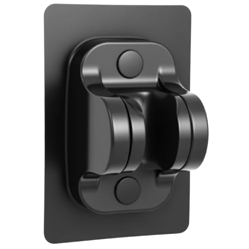 MAYYAYA Shower Head Holder, Black Adhesive Wall Mounted, Adjustable Angle | Heavy Duty Wall Mounted Shower Head Shelf Bracket, ABS Stick-on Wall Bracket with Strong Adhesive for Handheld Shower Heads - color: MateBlack-1