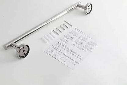 TocTen Bath Towel Bar - Thicken SUS304 Stainless Steel Bathroom Towel Holder, Towel Rod for Bathroom Heavy Duty Wall Mounted Towel Rack Hanger (18IN, Polished Chrome) - color: Chrome, size: 18IN