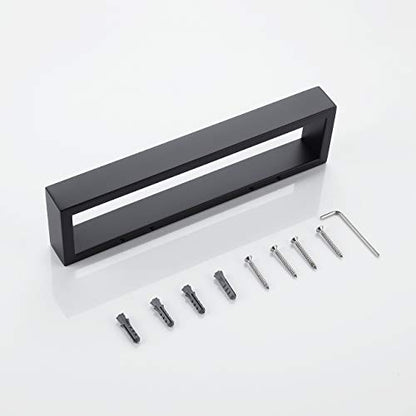 Miyili Matte Black Hand Towel Ring SUS 304 Stainless Steel Bath Towel Holder Contemporary Style Wall Mount, D03B26 - color: Matte Black