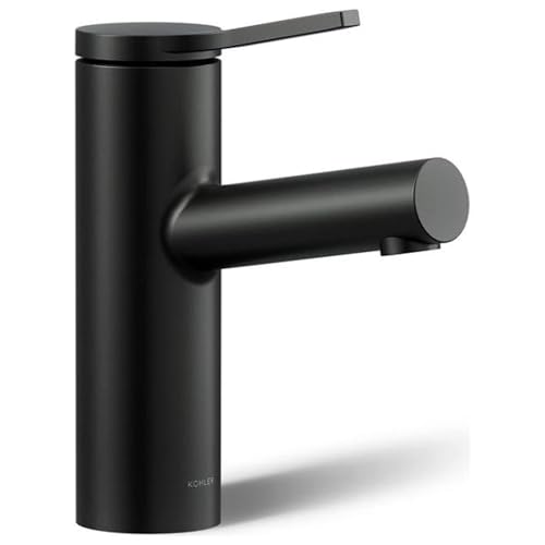 Kohler K-35048-4-BL Elate® Single-Handle Bathroom Sink Faucet, Bathroom Faucets, 1.2 GPM, Matte Black - color: Matte Black, size: 1.2 GPM