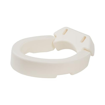 VMS Deluxe Bolt-On Hinged Raised Toilet Seat - Available in Elongated & Standard Styles, 300 lbs Weight Capacity (Elongated) - size: Elongated