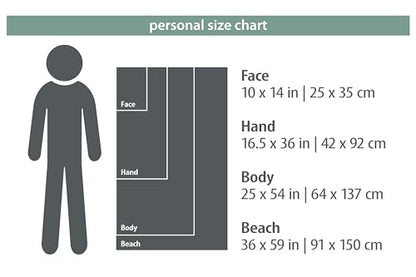 PackTowl Personal Ultralight Microfiber Camping and Travel Towel, Balance Print, Body - color: Balance Print, size: Body - 25 x 54 Inch
