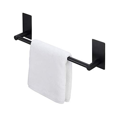 KES 12-Inch Towel Bar for Bathrooms, Adhesive Hand Towel Holder, Wall Mounted No Drill SUS 304 Stainless Steel Matte Black, A7000S30-BK - color: Matte Black, size: 12 Inch